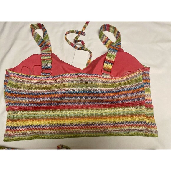 Derek Heart Size Crochet Knit Tank & Shorts Set L 11/13 BoHo Hippie Retro New - Picture 9 of 15